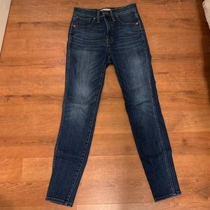 10” high risk Madewell skinny jeans